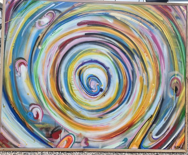 Spiralz, a colorful spiral painting